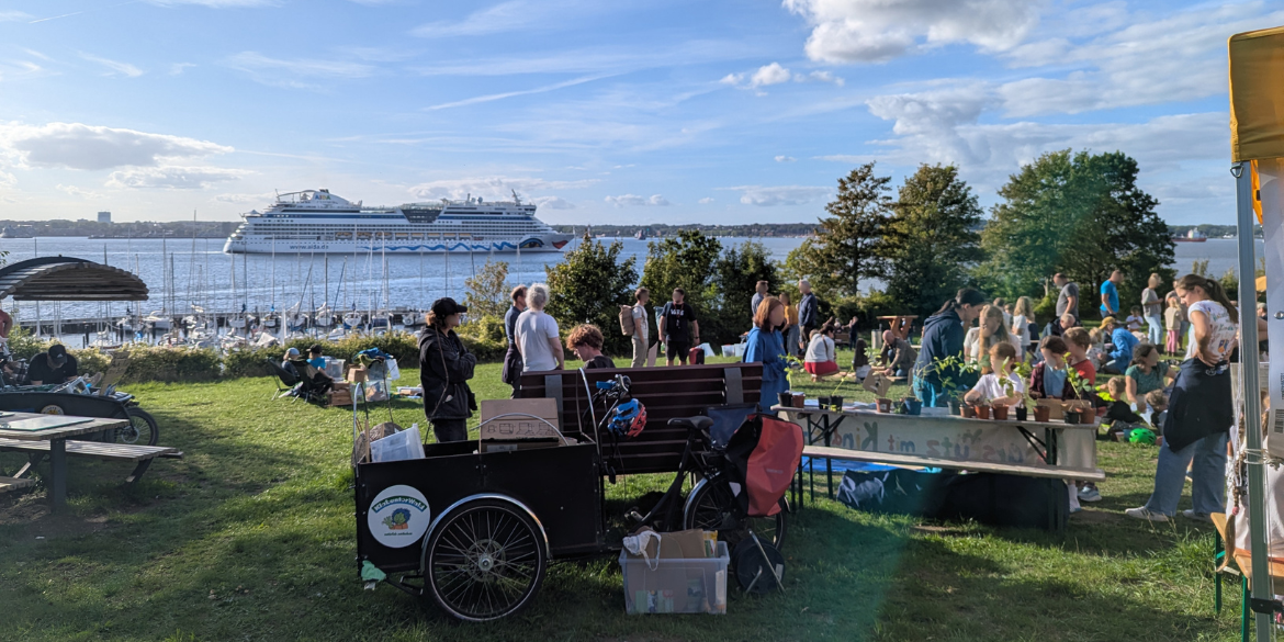 Blick auf die Förde von der Germaniakoppel beim Nachhaltigkeitsfest