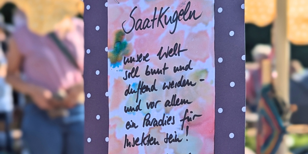 Saatkugel-Schild
